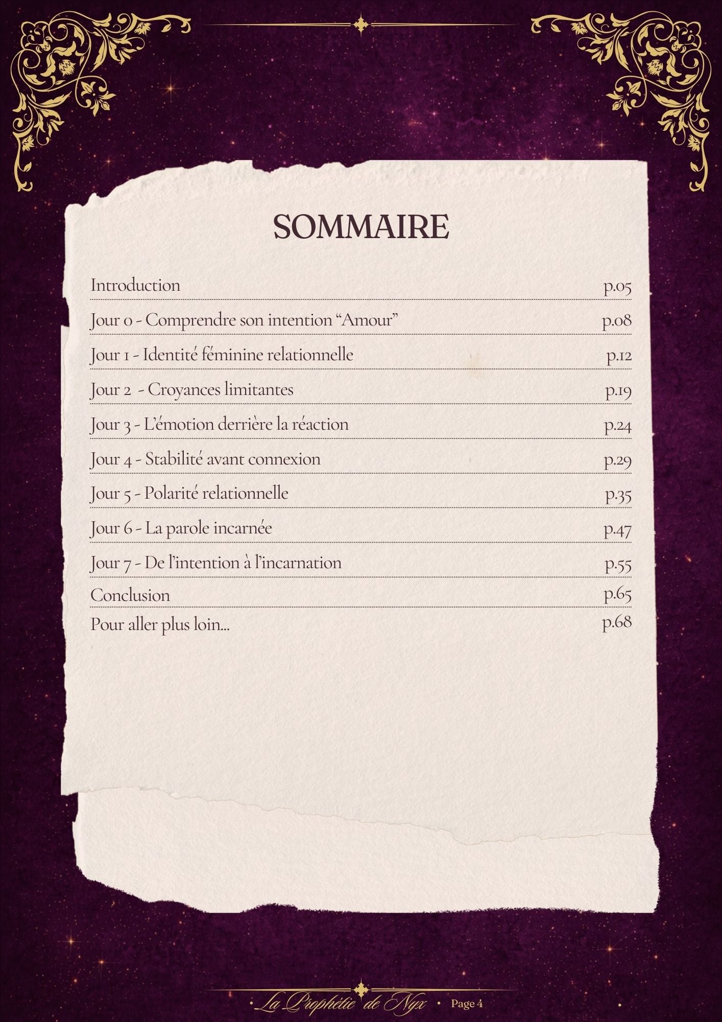 Workbook — De l’Intention à l’Incarnation : Amour